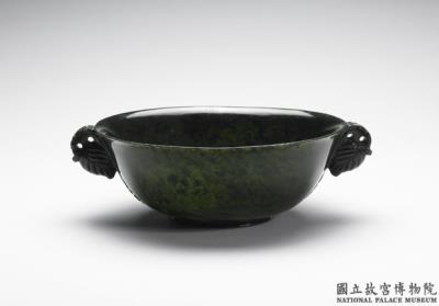 图片[2]-Jade bowl with two bud-shaped handles, Mughal Empire-China Archive